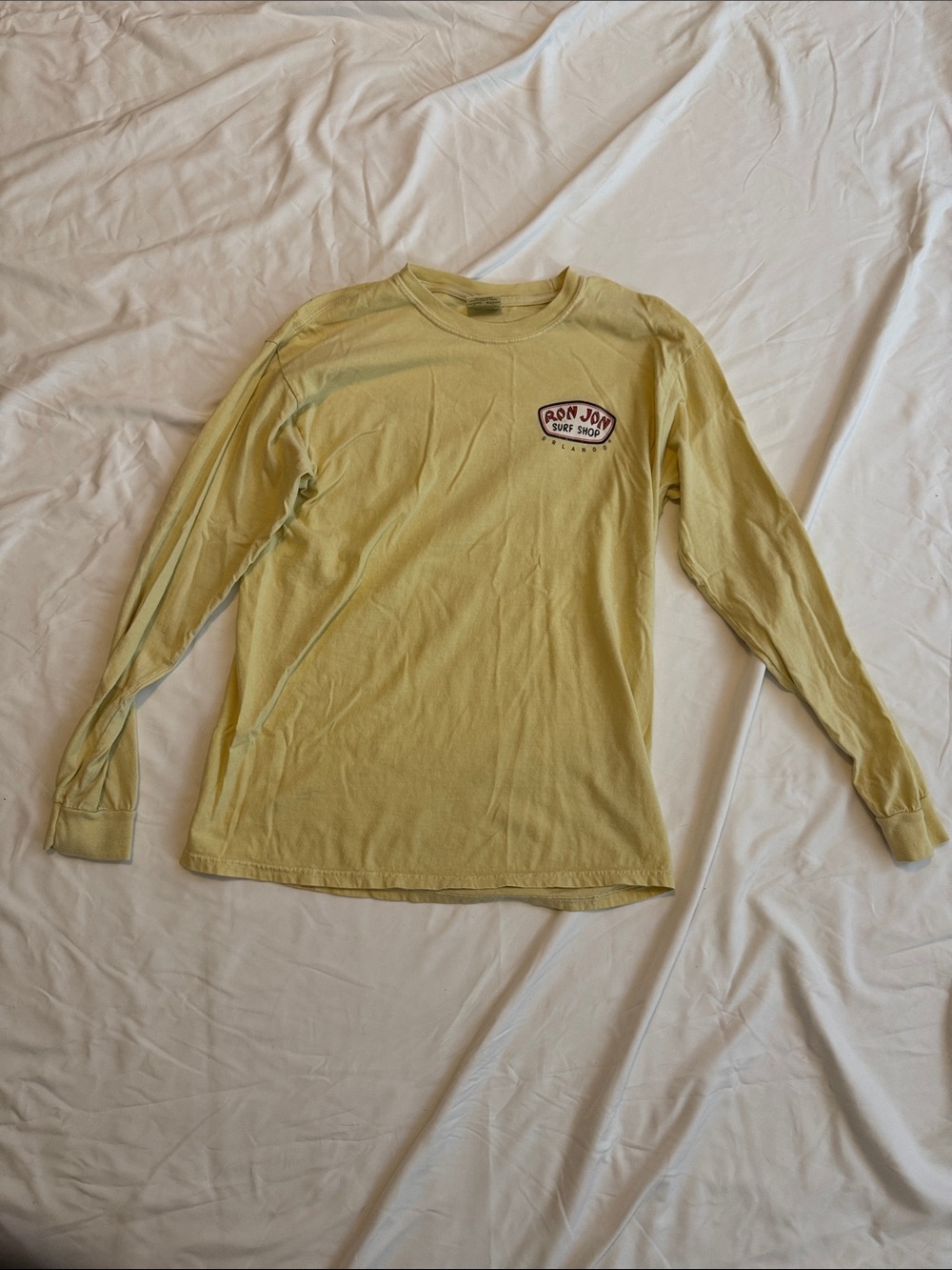 Ron Jon Long Sleeve Tee in Light Yellow